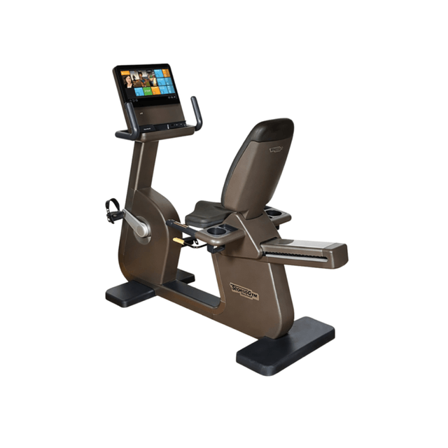 Technogym Recline Artis Unity Recumbent Bike Carbon Grey